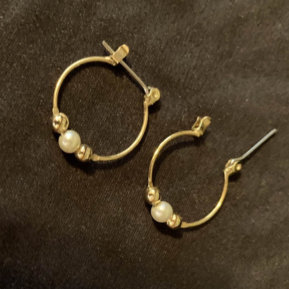 Gold hoop earrings